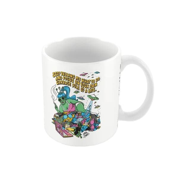 Letter Shoppe Focus On Your Own Garbage Mug White One Size