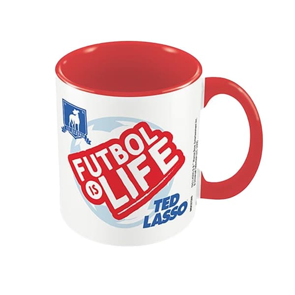 Ted Lasso Futbol Is Life Mug White/Red/Blue One Size