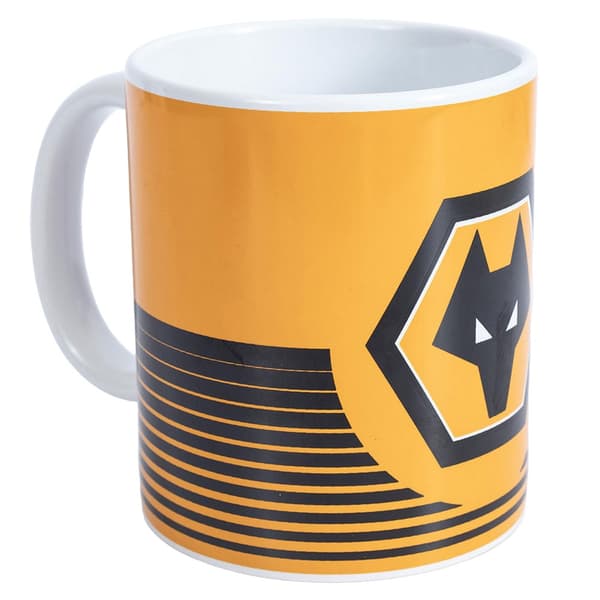 Wolverhampton Wanderers FC Linear Ceramic Mug Yellow/Black One Size