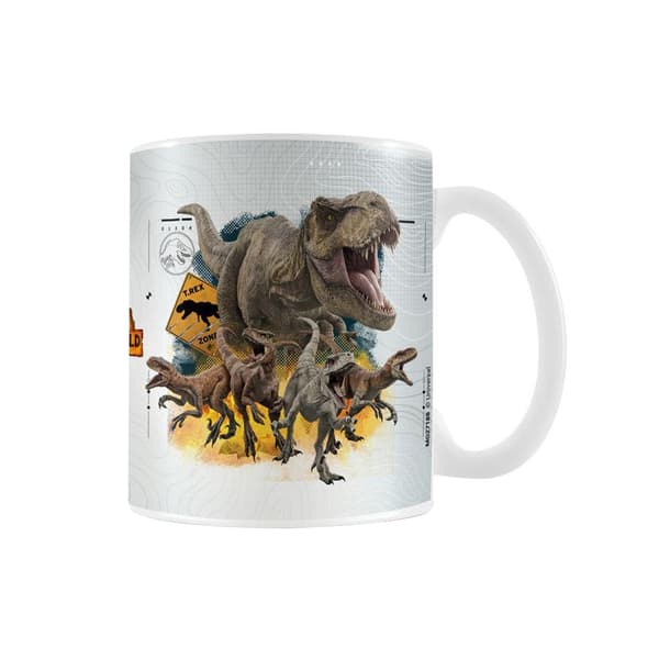 Jurassic World: Dominion T-Rex krus White/Brown/Yellow One Size