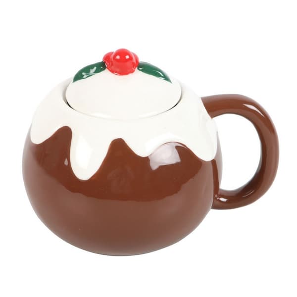 Something Different Christmas Pudding Mug Brown/White One Size