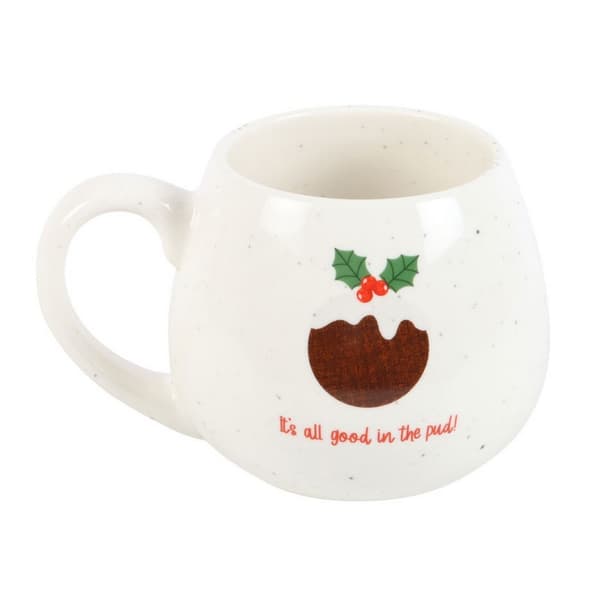 Something Different All Good In The Pud Rounded Christmas Mug