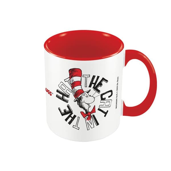 The Cat In The Hat Happy Cat Mug White/Red/Black 12cm x 10.5cm x 8.7cm
