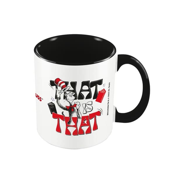 The Cat In The Hat That Is That Mug Black/Red/White 12cm x 10.5cm x 8.7cm