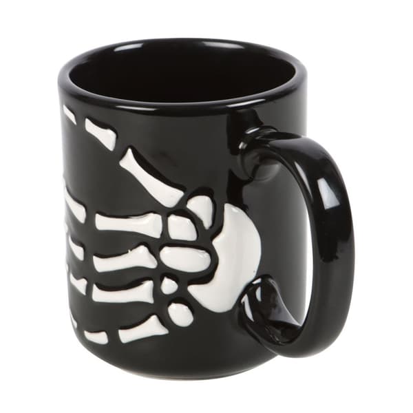 Something Different Bats And Bones Skeleton Hand Mug