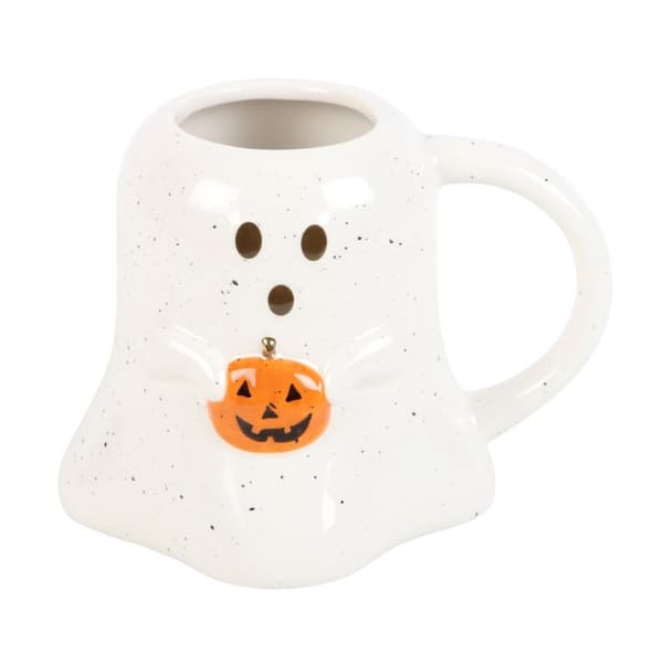 Something Different Peekaboo Ghost Novelty Mug White/Orange One Size
