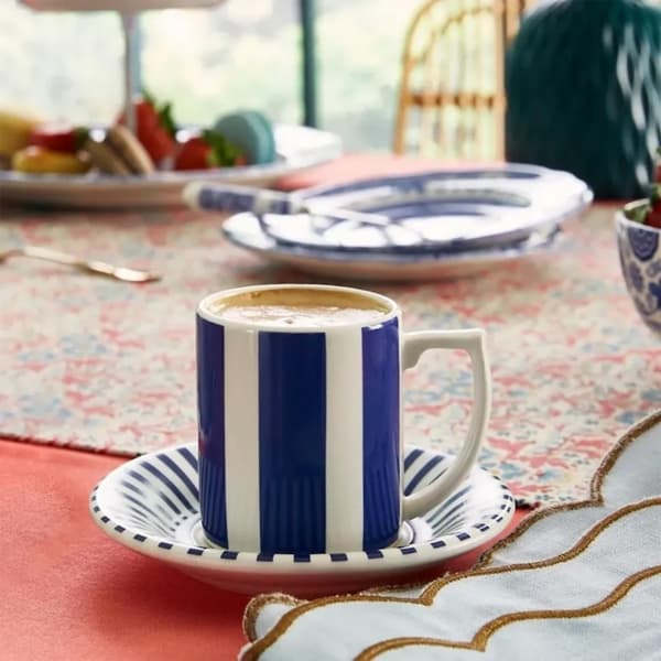 Steccato Espresso Cup & Saucer, 8cl - Spode