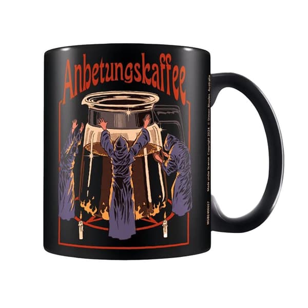 Steven Rhodes Anbetunskaffe Mug Black 12cm x 10.5cm x 8.7cm