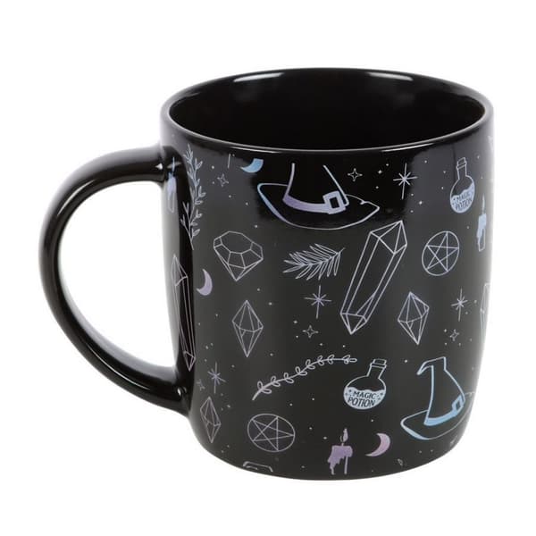 Something Different Crystal Witch Printed Mug Black/Blue/Purple One Size