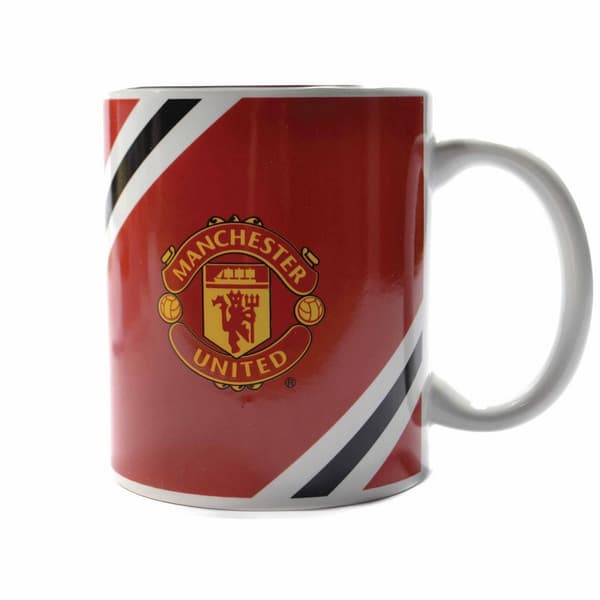 Manchester United FC Core Stripe Mug Red/Black/White One Size