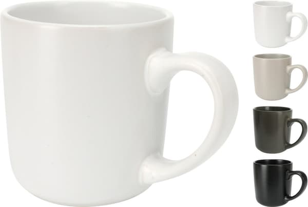 Mugg Vit Svart Grå Beige Keramik 4-pack