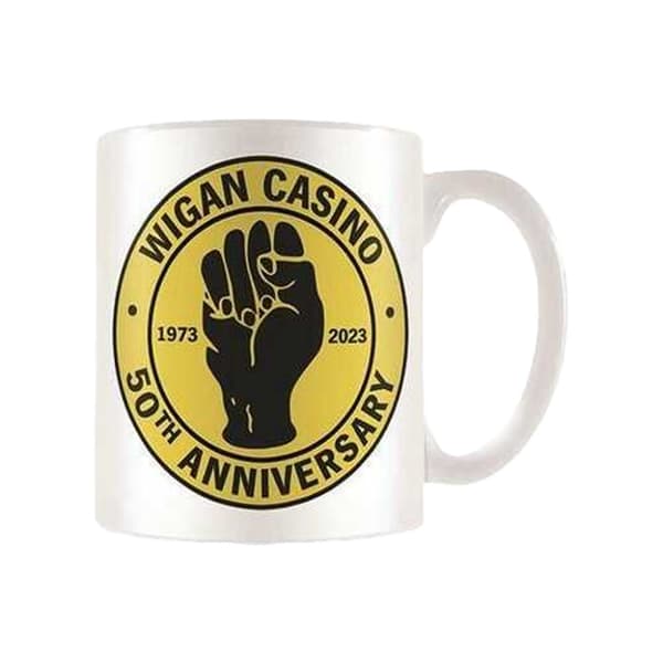 Wigan Casino Keep The Faith 50th Anniversary Mug White/Yellow/Black One Size