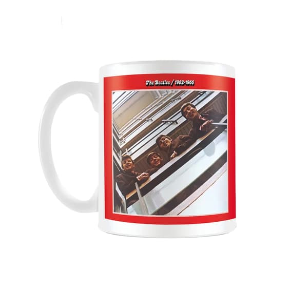The Beatles Text Mug and Sock Set Red/Blue/White One Size