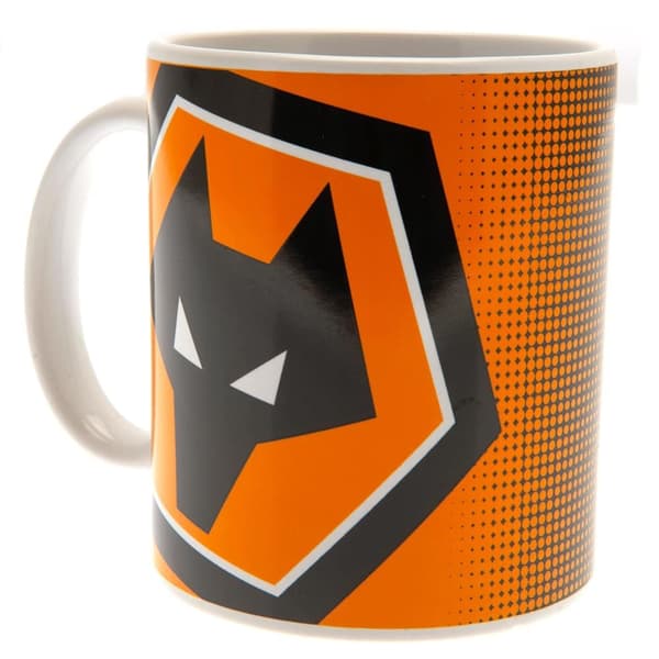Wolverhampton Wanderers FC Half Tone Mug White/Yellow/Black One Size