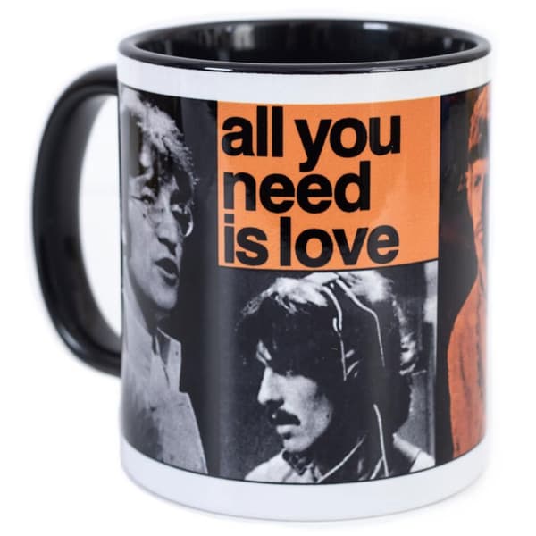 The Beatles Mugg White/Black/Orange One Size