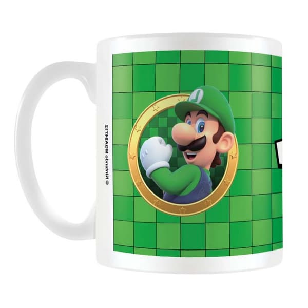 Super Mario Portrait Luigi Mug Green/White One Size