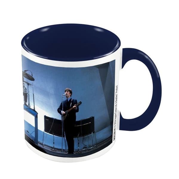 The Beatles Band Photo Two Tone Mug Blue/White One Size