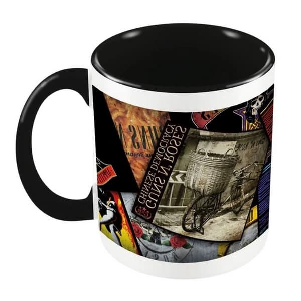 Guns N Roses Albums Collage Inner Two Tone Mug Multicoloured One Size