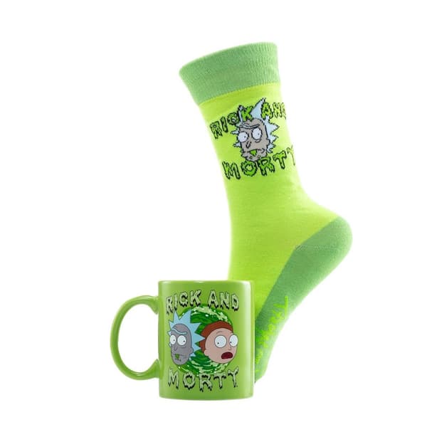 Rick And Morty Portal Mug and Sock Set