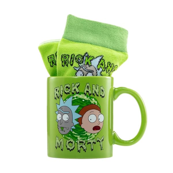 Rick And Morty Portal Mug and Sock Set