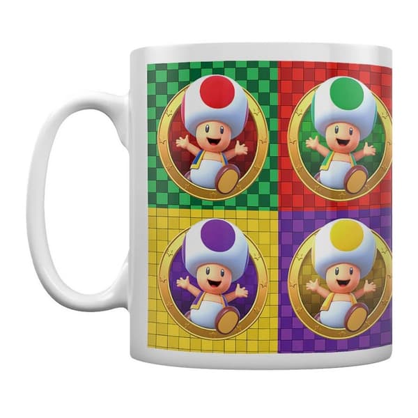 Super Mario Multi Toads Mug Multicoloured/White One Size