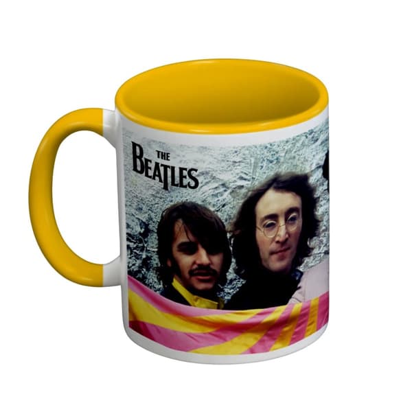 The Beatles Inner Two Tone Mug Yellow/Pink One Size