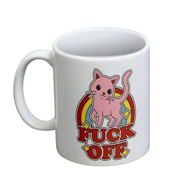 Threadless Fuck Off Mug White/Red/Pink One Size