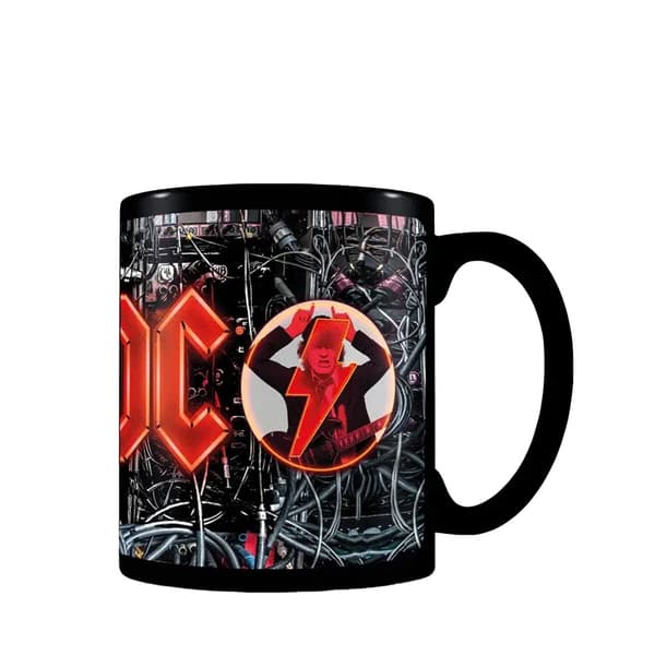 AC/DC Power Up Heat Changing Mug Black/Red 11.7cm x 10.2cm x 8.5cm