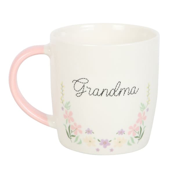 Something Different Grandma Floral 350ml Mug White/Blue One Size
