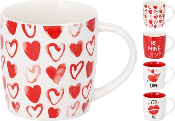 Mugg You and Me Vit/Röd