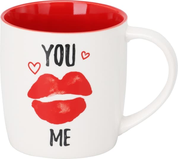Mugg You and Me Vit/Röd
