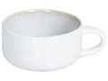 Miniatyrbilde 5 av 9: Sett med 4 kopper med skål Hvit Steintøy Kaolin Håndlaget Reaktiv glasur Servise Tekopper Kaffekopper