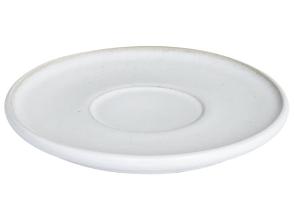 Sett med 4 kopper med skål Hvit Steintøy Kaolin Håndlaget Reaktiv glasur Servise Tekopper Kaffekopper