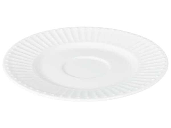 Set med 4 Koppar med Fat Vit Porslin Kaolin Handgjord Glansig Finish Service för 4 Personer Te Kaffe Kök Matsal