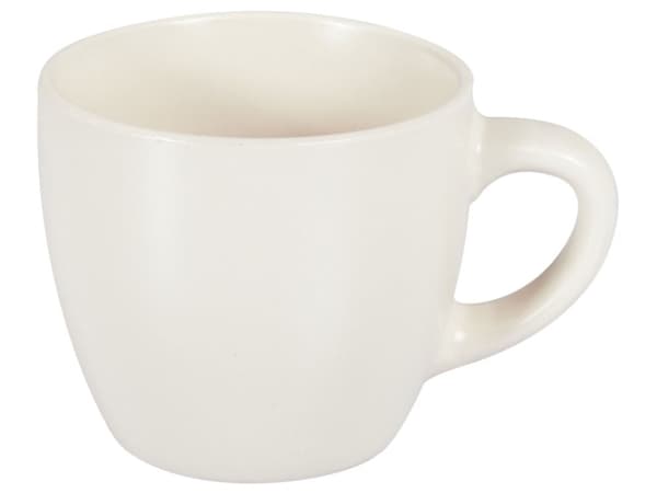 Sæt med 4 kopper med skål Hvidt stentøj Kaolin Håndlavet Reaktiv glasur Porcelæn Tekopper