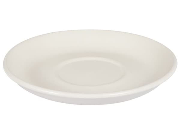 Sæt med 4 kopper med skål Hvidt stentøj Kaolin Håndlavet Reaktiv glasur Porcelæn Tekopper