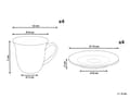 Miniatyrbilde 3 av 9: Sett med 4 kopper med skåler Hvit Porselen Blank finish Servise for 4 personer Kaffekopp Tekopp