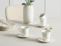 Miniatyrbilde 2 av 9: Sett med 4 kopper med skåler Hvit Porselen Blank finish Servise for 4 personer Kaffekopp Tekopp
