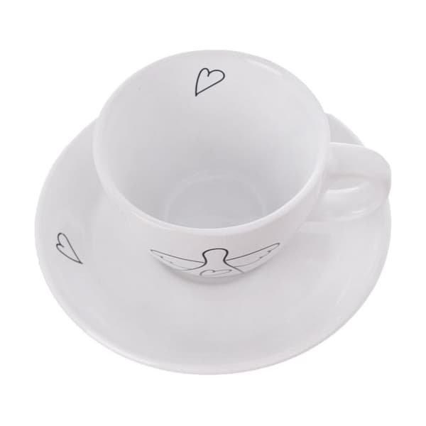 Porcelæn espresso kaffekop, hvid, 90 ml, 2 stk