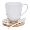 Miniatyrbillede 2 af 5: Porcelænskrus med hank til at drikke te, kaffe, gave, sæt krus 370 ml, 2 stk.
