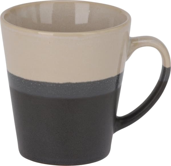 Mugg Grå/Brun Keramik 30 cl 4-pack Blåsvart