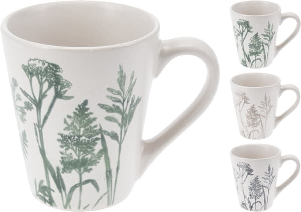 Mugg Blommor Blad Grön