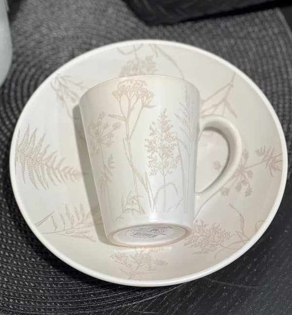Mugg Blommor Blad Grön