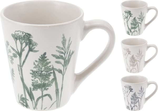 Mugg Blommor Blad Grön