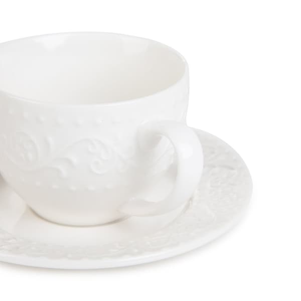 Kop | SYLIA | lille hvid med ornament | 0,09 l | 874685