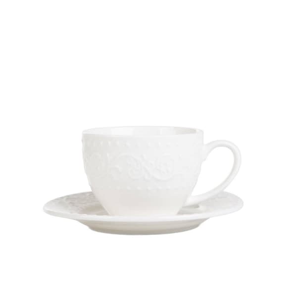 Kop | SYLIA | lille hvid med ornament | 0,09 l | 874685