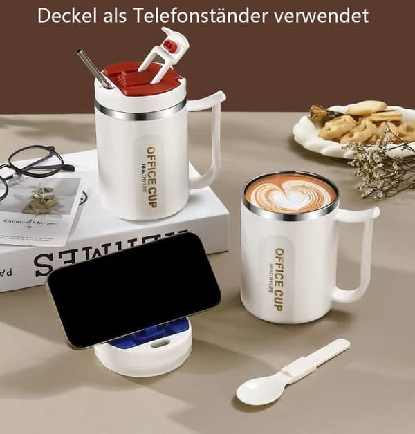 500 ml sugkopp termos, bärbar kaffekopp i rostfritt stål, läcksäker resekopp