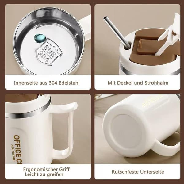 500 ml sugkopp termos, bärbar kaffekopp i rostfritt stål, läcksäker resekopp