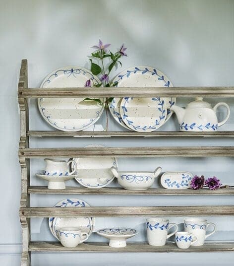 Dessert Plate Viola Leaf Blue