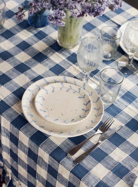 Dessert Plate Viola Leaf Blue